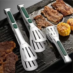stainless steel non slip food tongs