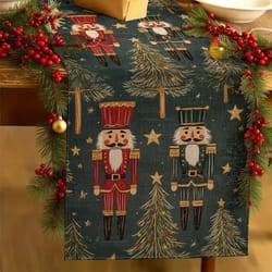 nutcracker christmas table runner decor