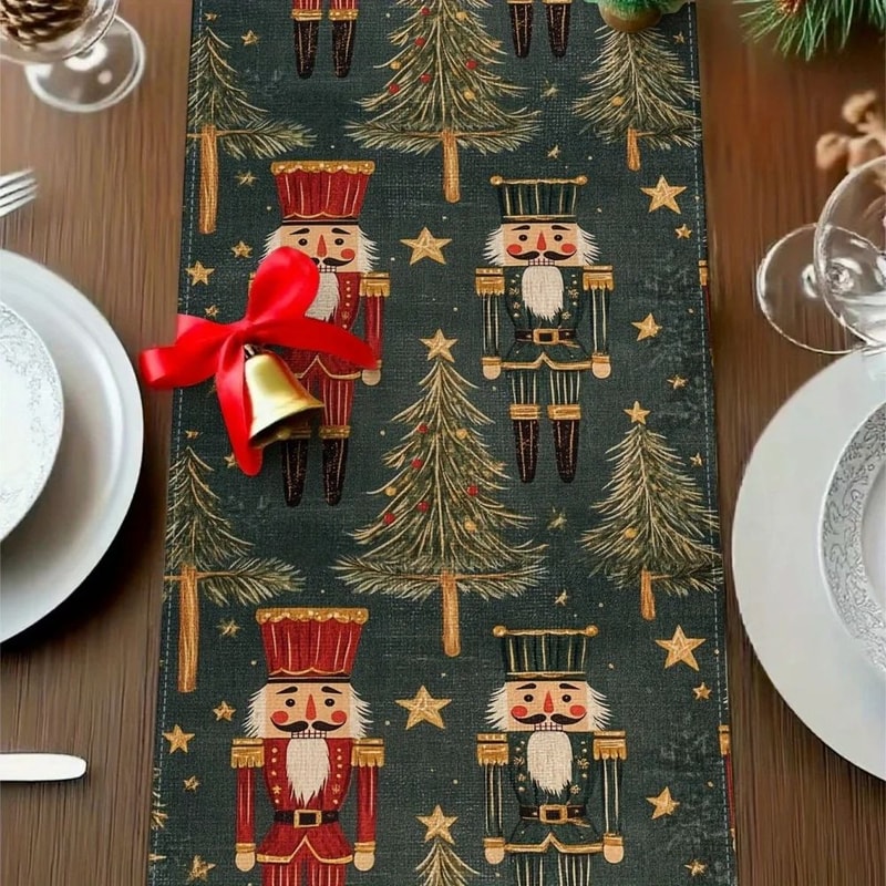 Nutcracker Christmas Table Runner Decor 2