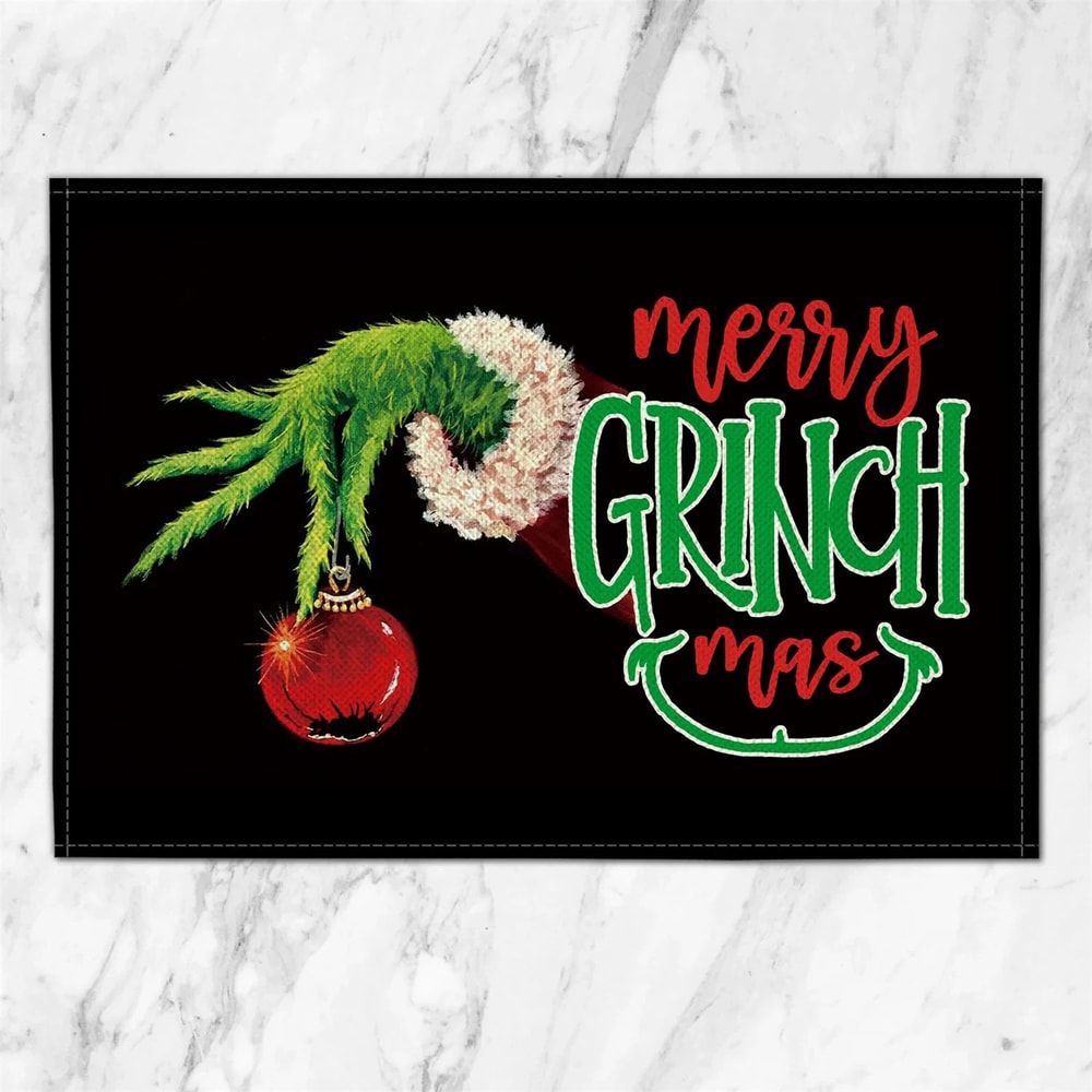 Grinch Christmas Table Runner Decor Black 4