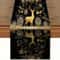 Black Gold Winter Table Runner Decor 0