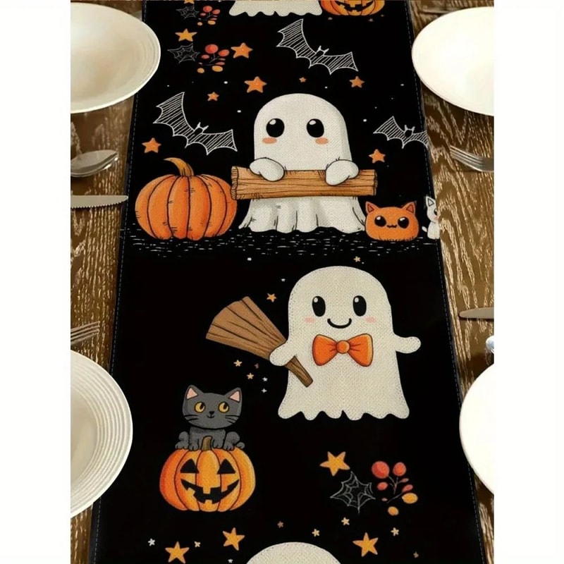 Halloween Pumpkin Table Runner Decor 1