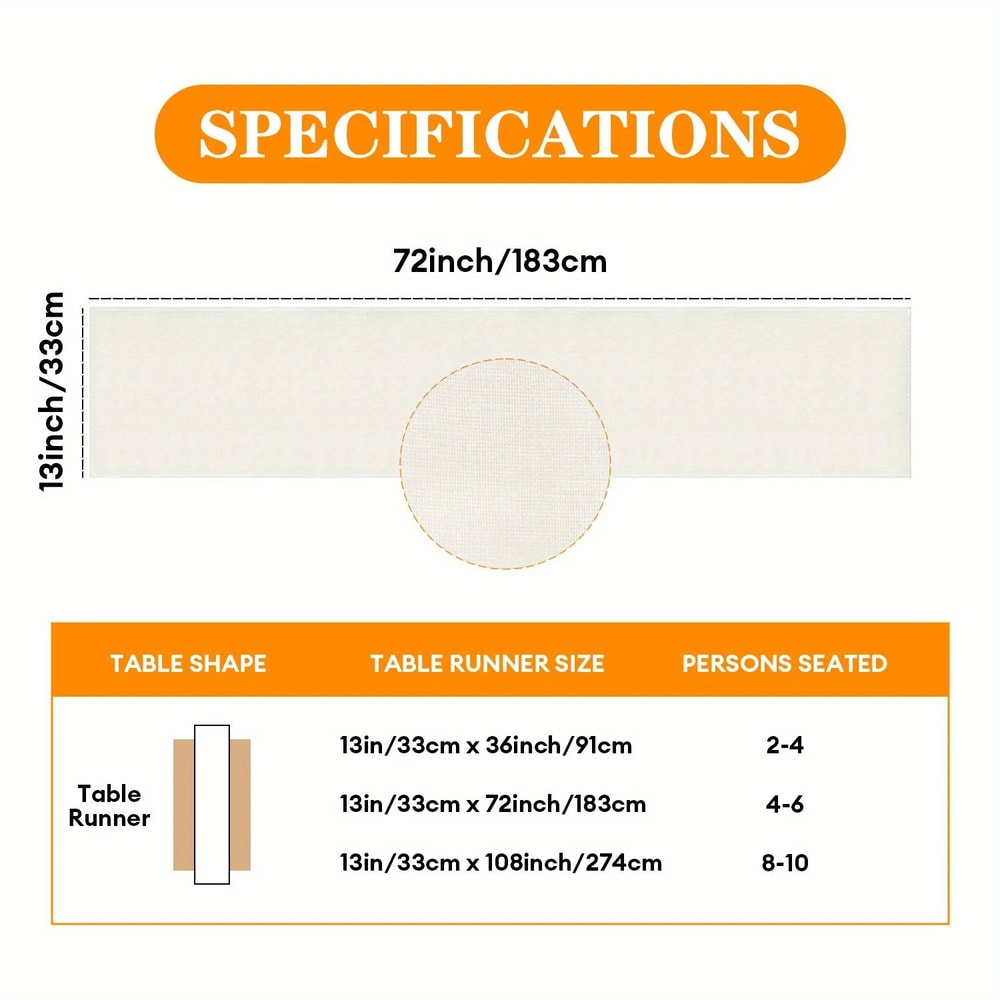 Pumpkin Fall Leaves Table Runner Decor 4