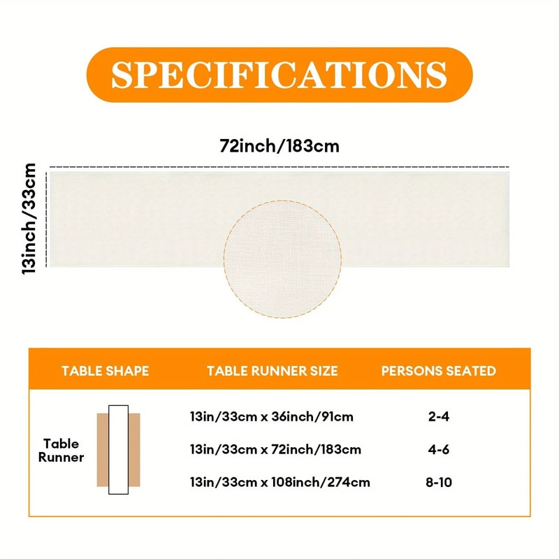 Pumpkin Fall Leaves Table Runner Decor 4