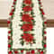 Poinsettia Christmas Table Runner Decor 0