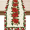 Poinsettia Christmas Table Runner Decor 0