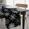 Black White Snowflake Christmas Table Runner 0