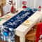 Merry Christmas Blue Table Runner 0