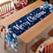 Merry Christmas Blue Table Runner 3