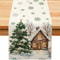 Forest Snow Cabin Christmas Table Runner 0