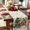 Forest Snow Cabin Christmas Table Runner 2