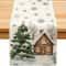 Forest Snow Cabin Christmas Table Runner 5