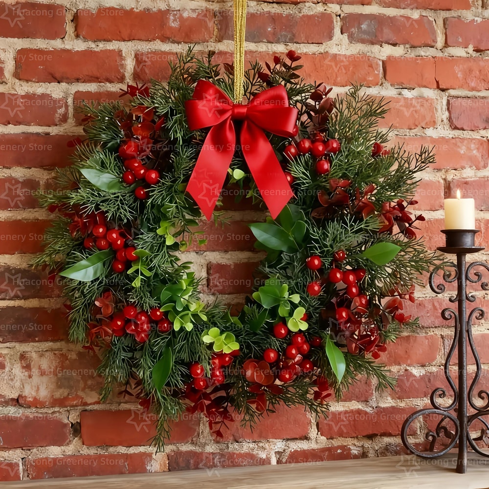 Large Christmas Wreath Red Berry 2