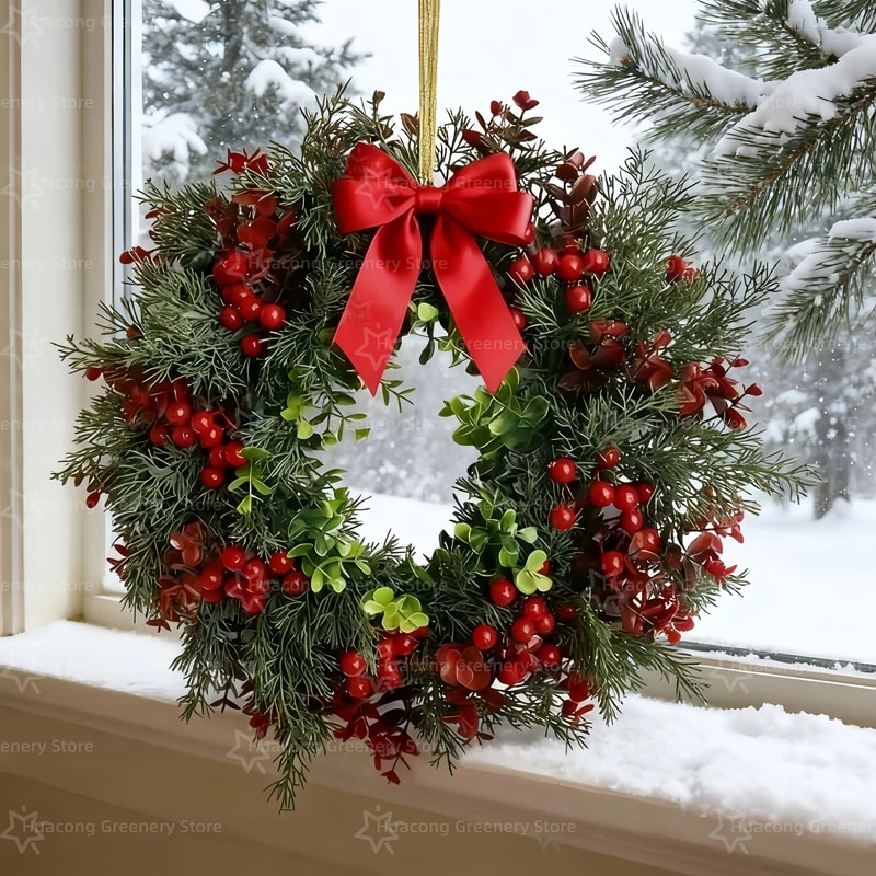 Large Christmas Wreath Red Berry 3