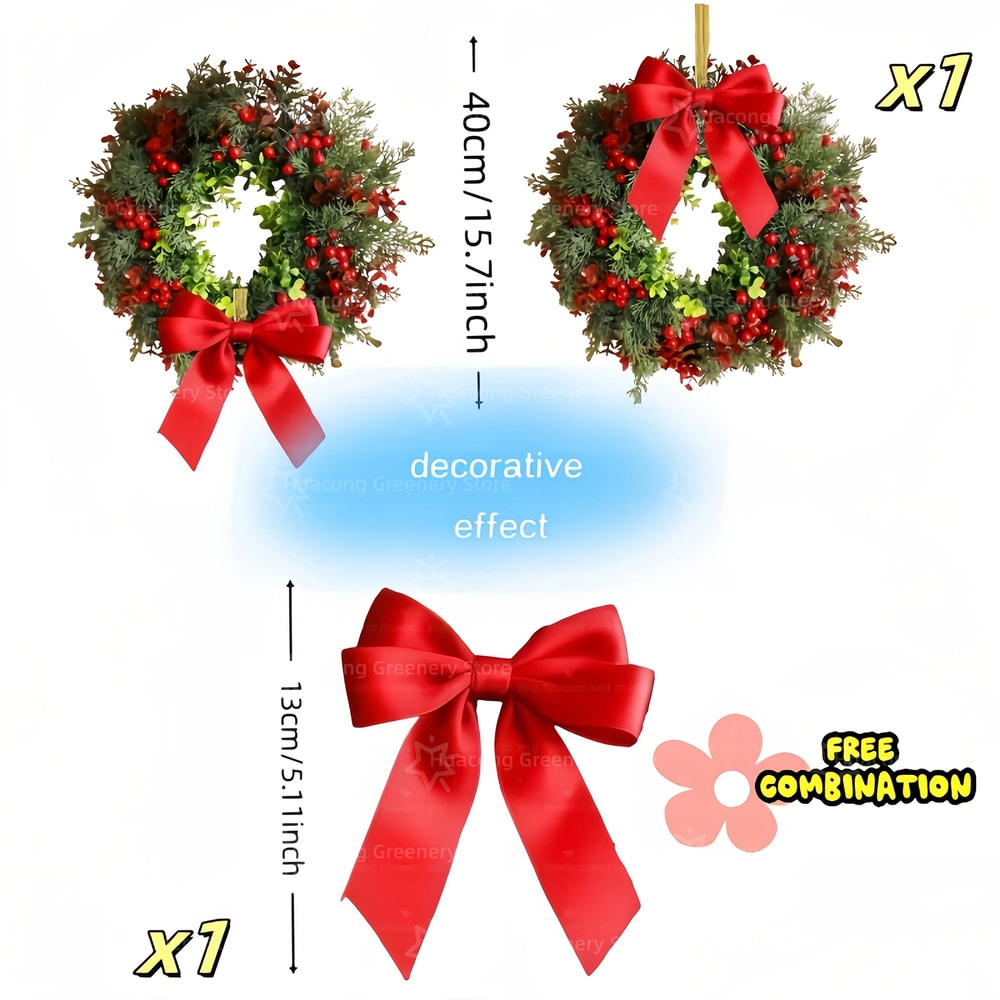 Large Christmas Wreath Red Berry 5