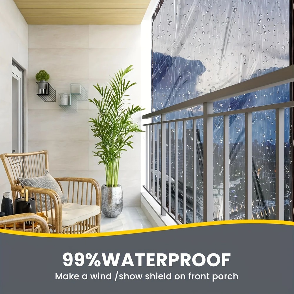 Clear Waterproof Tarp With Grommets 2