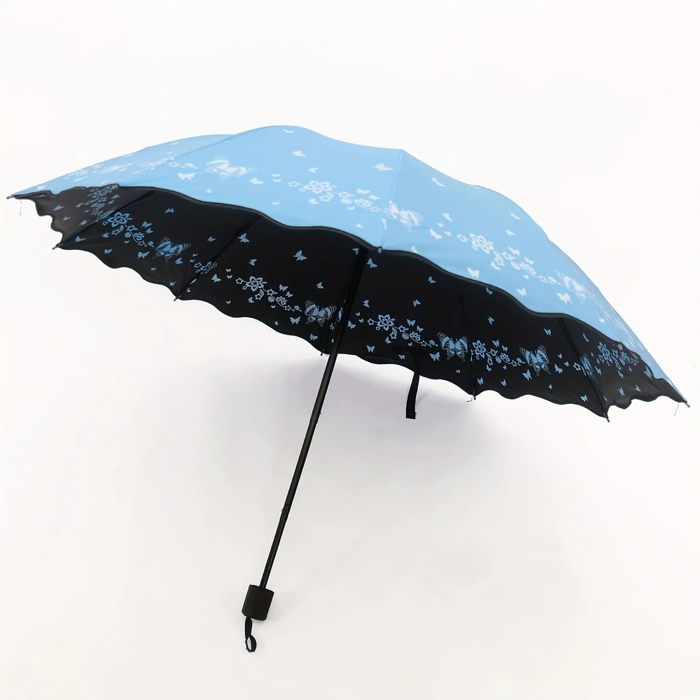 Butterfly Print Windproof UV Umbrella 2