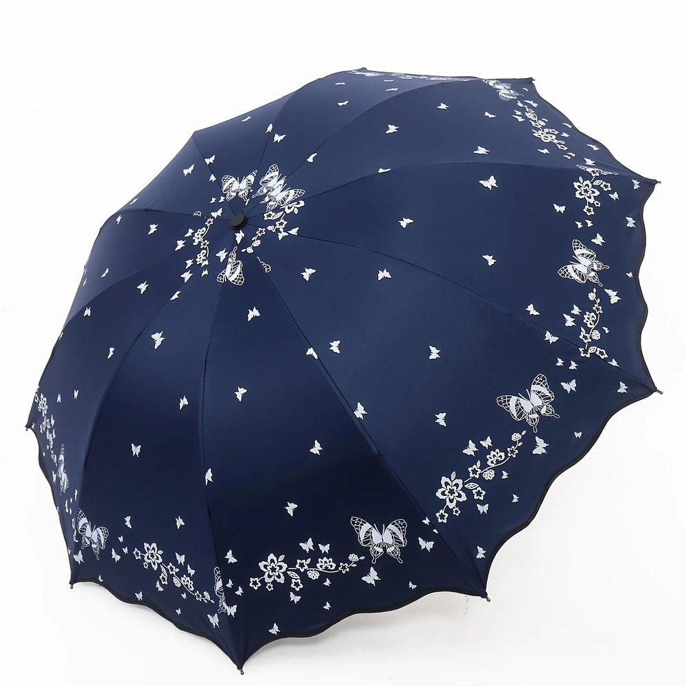 Butterfly Print Windproof UV Umbrella 7