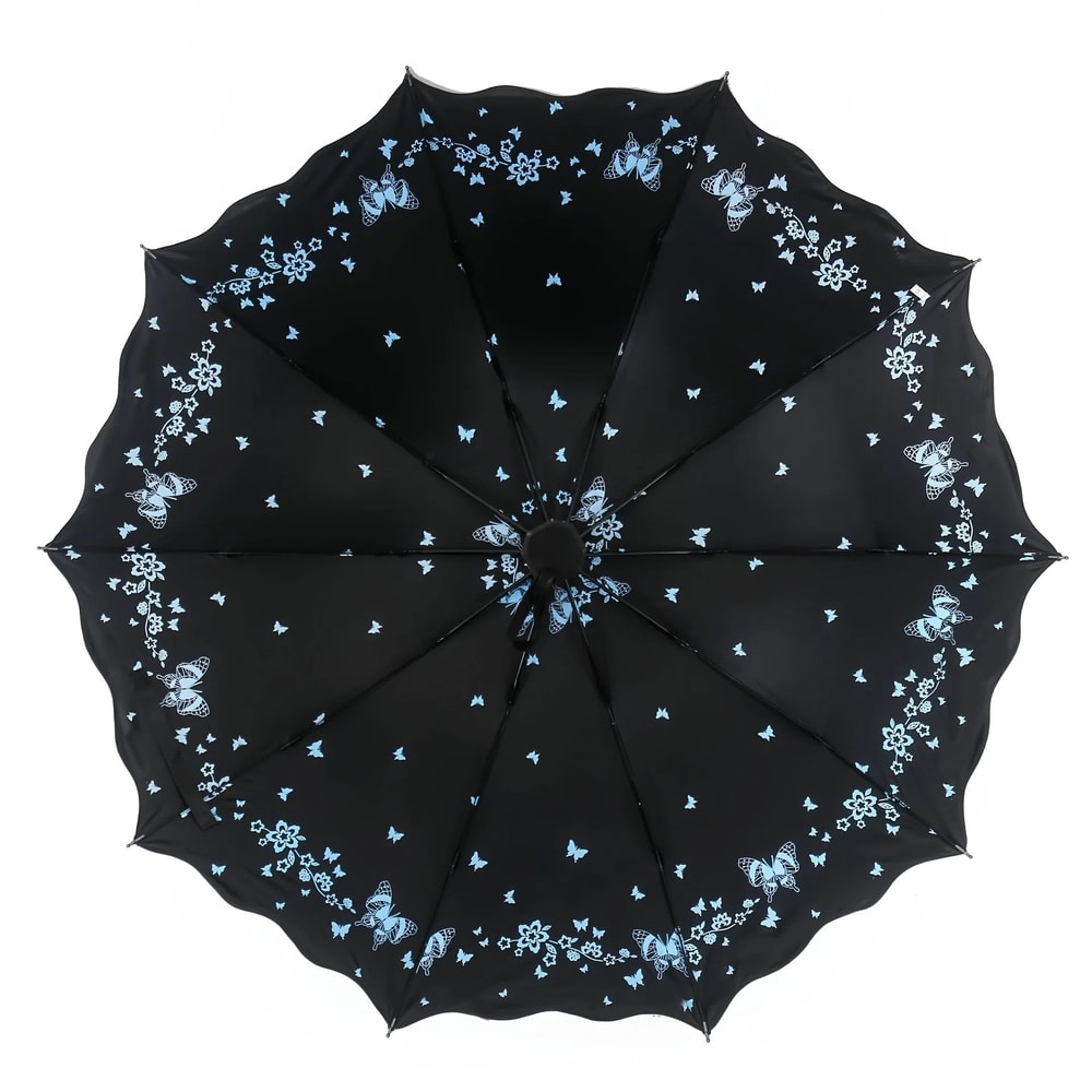 Butterfly Print Windproof UV Umbrella 8