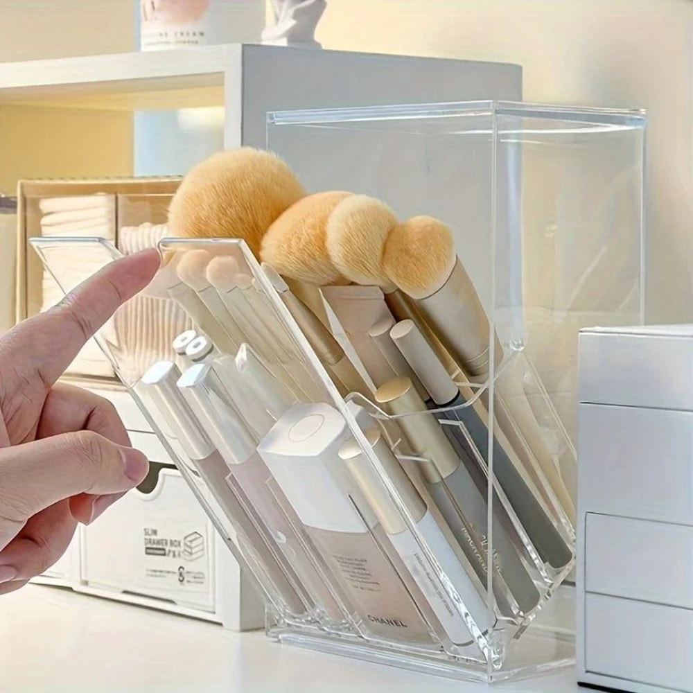 Clear Acrylic Makeup Brush Holder 5