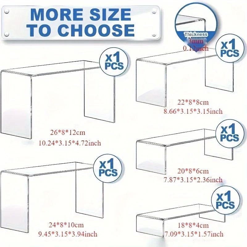 Acrylic Dessert Display Stand Set 5