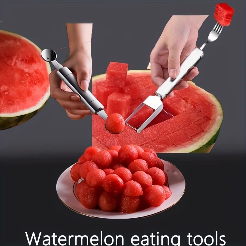 3 Pcs Stainless Steel Watermelon Slicer And Baller 3
