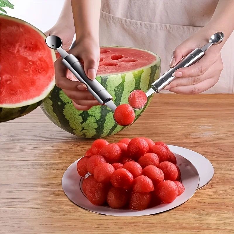 3 Pcs Stainless Steel Watermelon Slicer And Baller 4