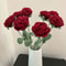 Handmade Crochet Red Rose Flowers 2