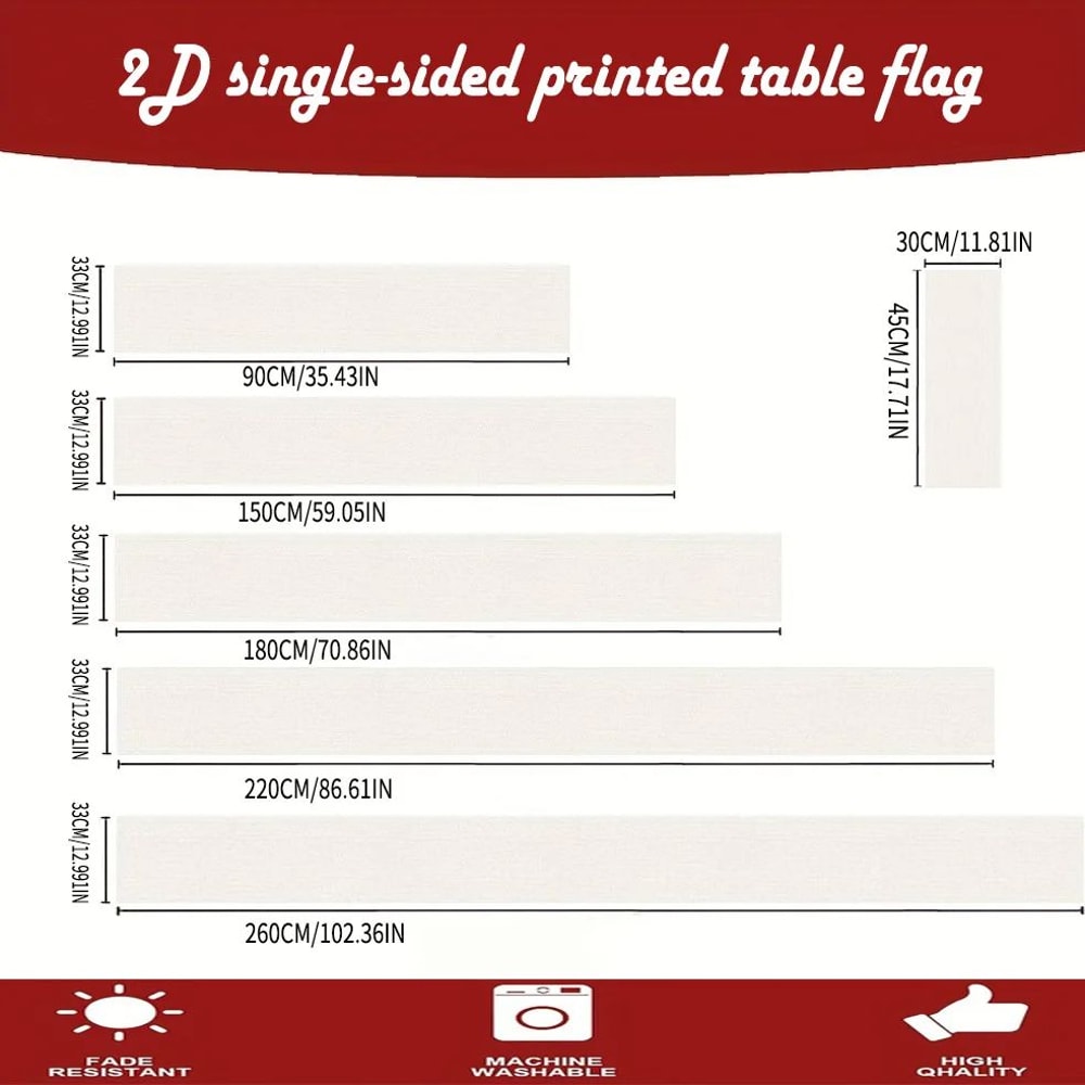 Christmas Tree Red Table Runner 5