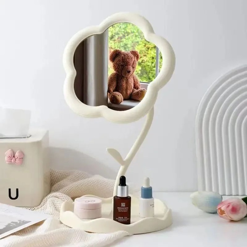 Flower Design Desktop Vanity Mirror 5