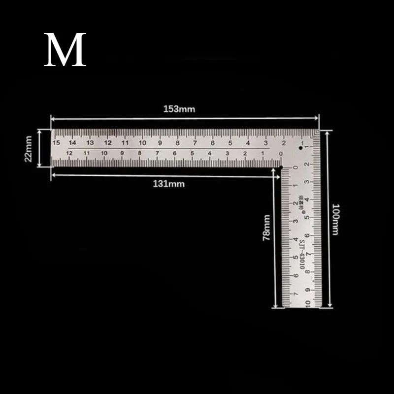 Mini Stainless Steel Square Ruler 4