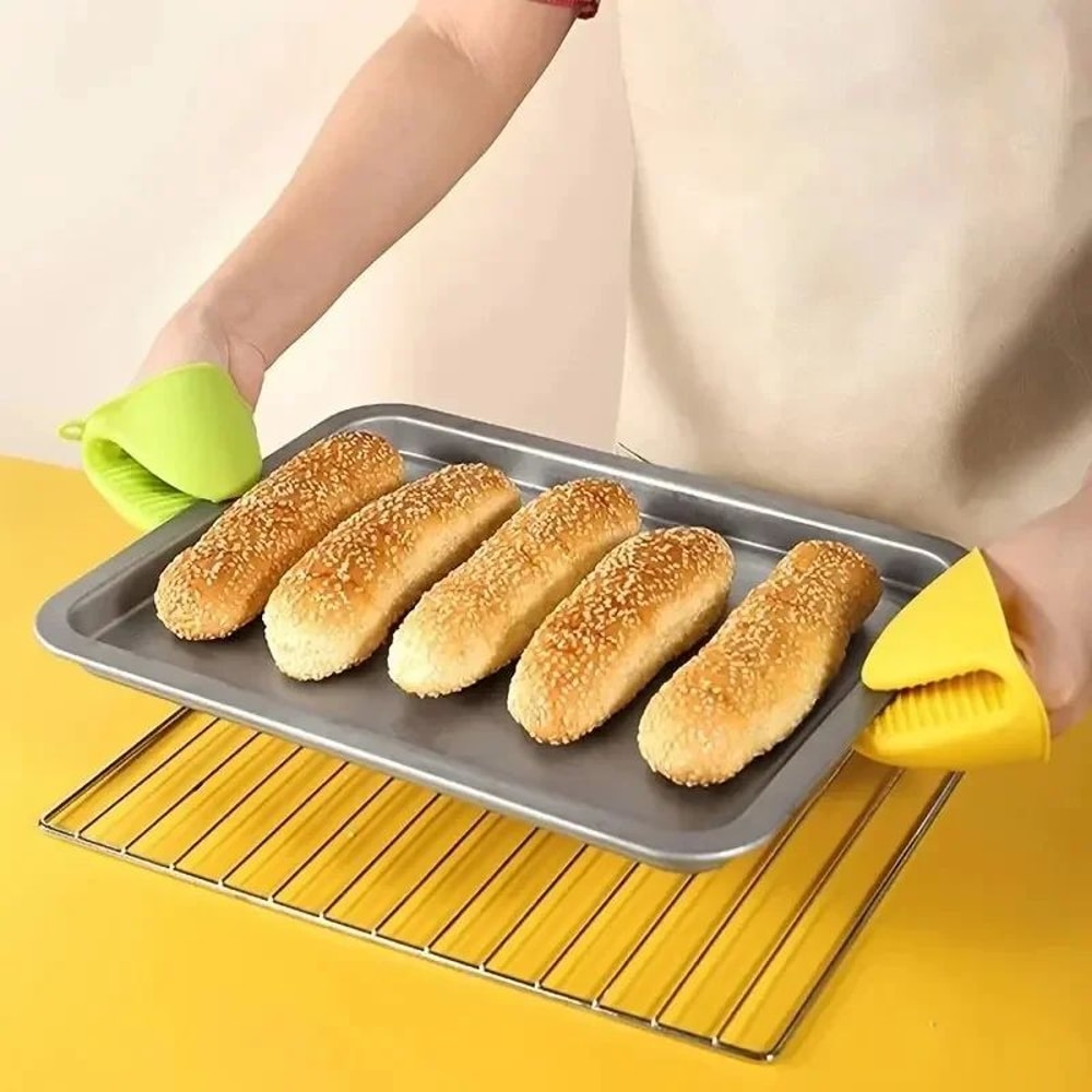 Silicone Oven Mitts Heat Resistant Gloves 4