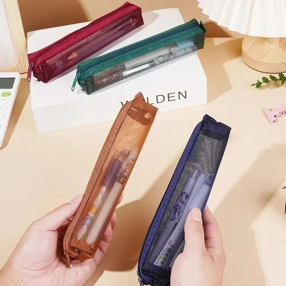 Mesh Pencil Case Storage Bag 1