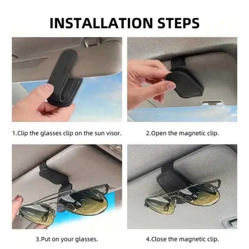 Car Sun Visor Glasses Holder Clip 3