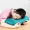 Inflatable Travel Pillow With Flocked Surface 1