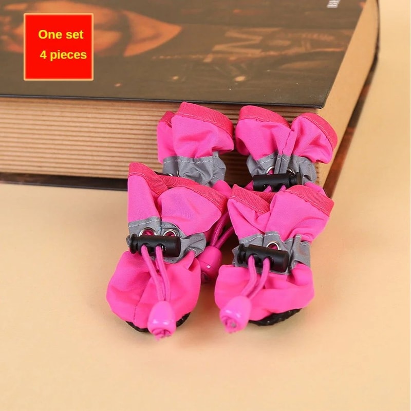 Water Resistant Dog Rain Boots Set 6