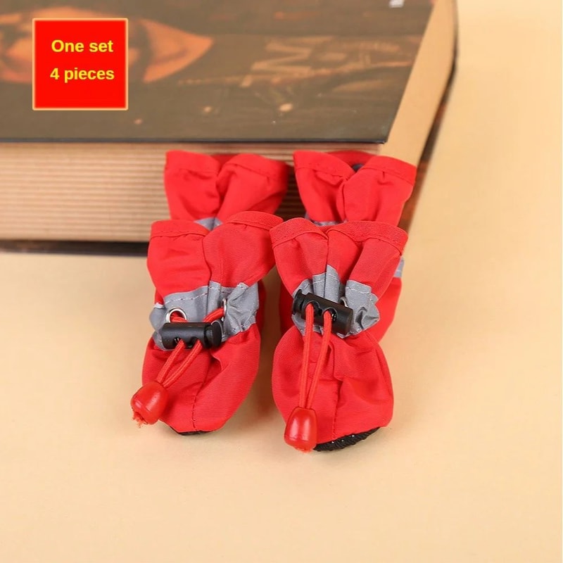 Water Resistant Dog Rain Boots Set 8