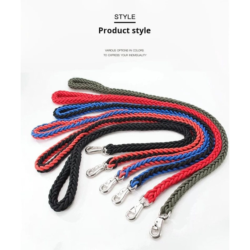 Braided Dog Leash For Training Walks 7
