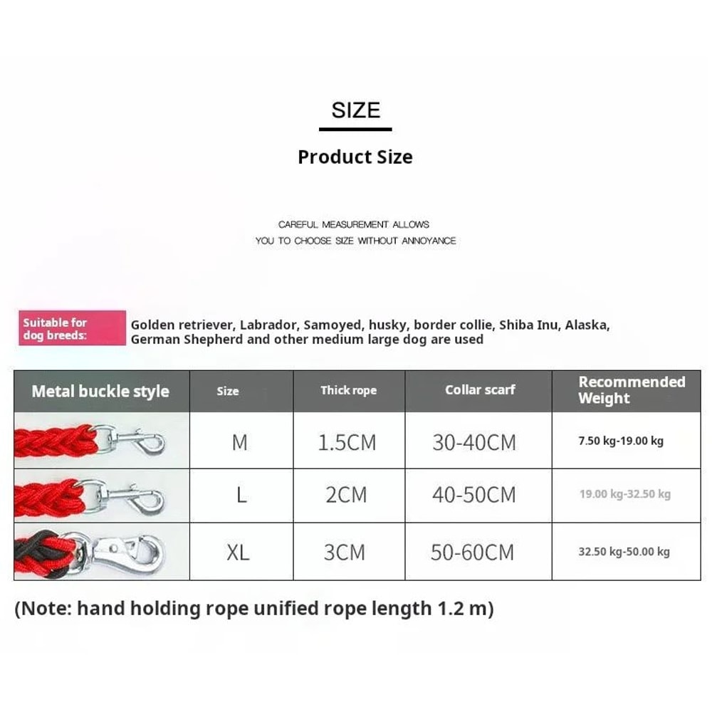 Braided Dog Leash For Training Walks 9