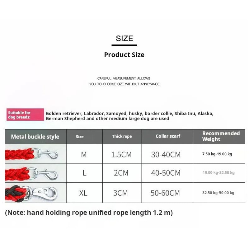 Braided Dog Leash For Training Walks 9