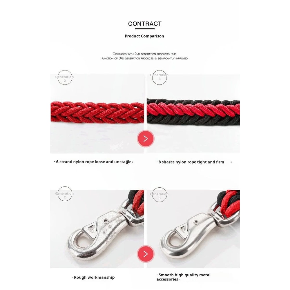 Braided Dog Leash For Training Walks 13