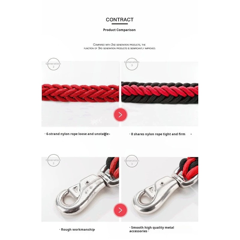 Braided Dog Leash For Training Walks 13