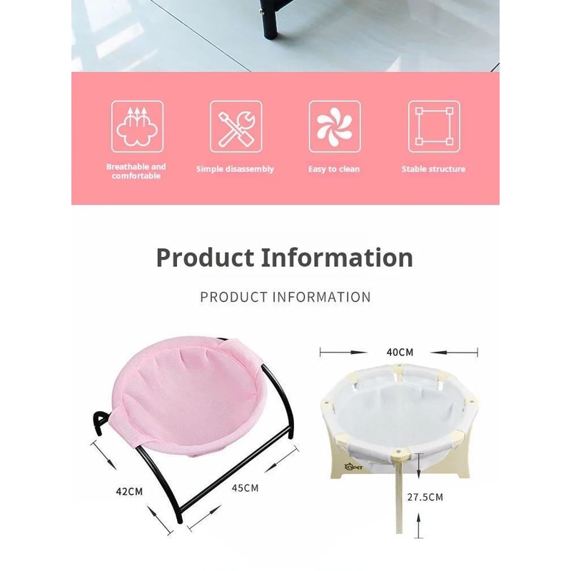 Breathable Cooling Cat Hammock Bed 7