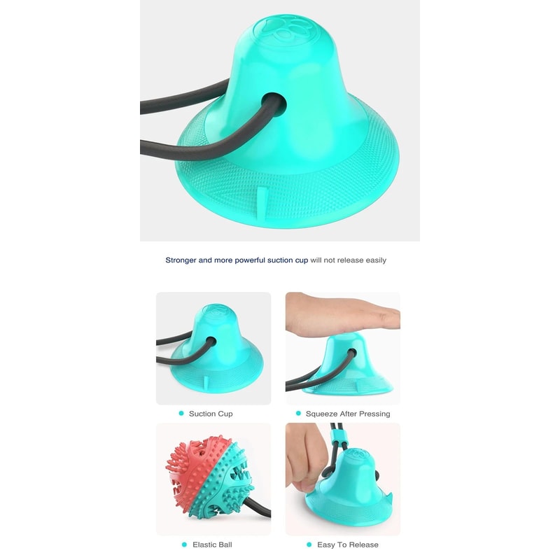 Interactive Suction Cup Dog Chew Ball 7