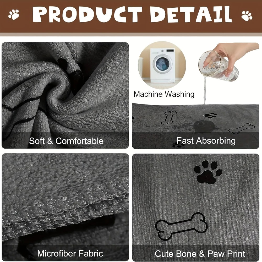Quick Dry Microfiber Pet Bath Towel 3