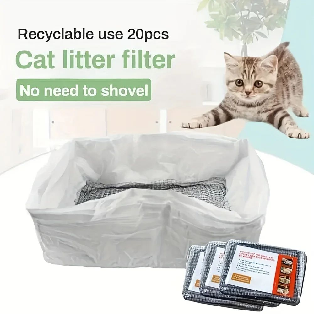 Reusable Cat Litter Filter Net Set 4