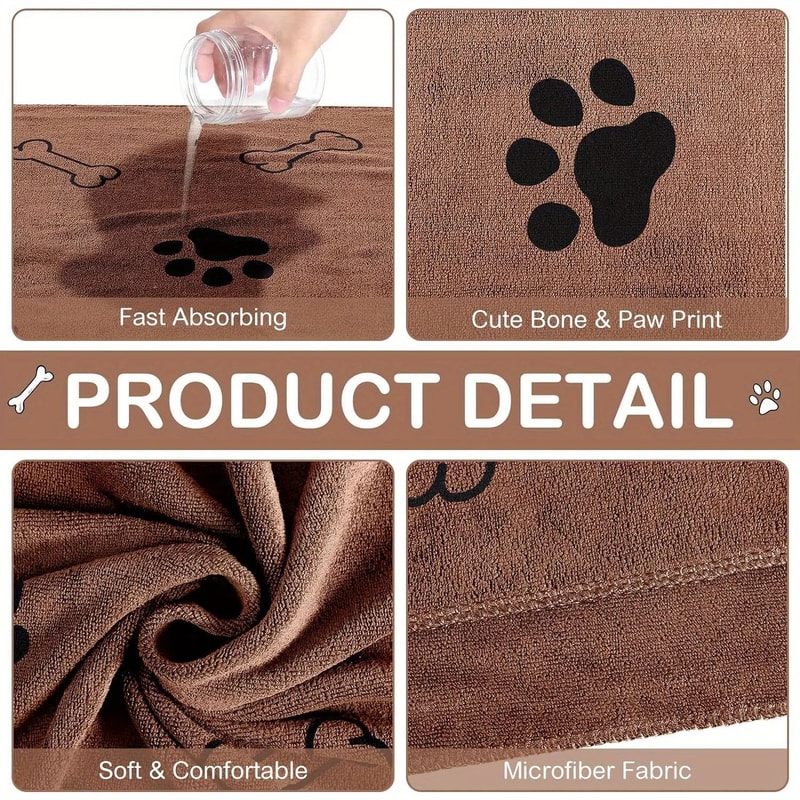 Large Quick Dry Microfiber Dog Towel 24 X 40 Inch 4