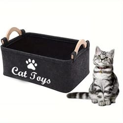stylish felt pet toy storage basket