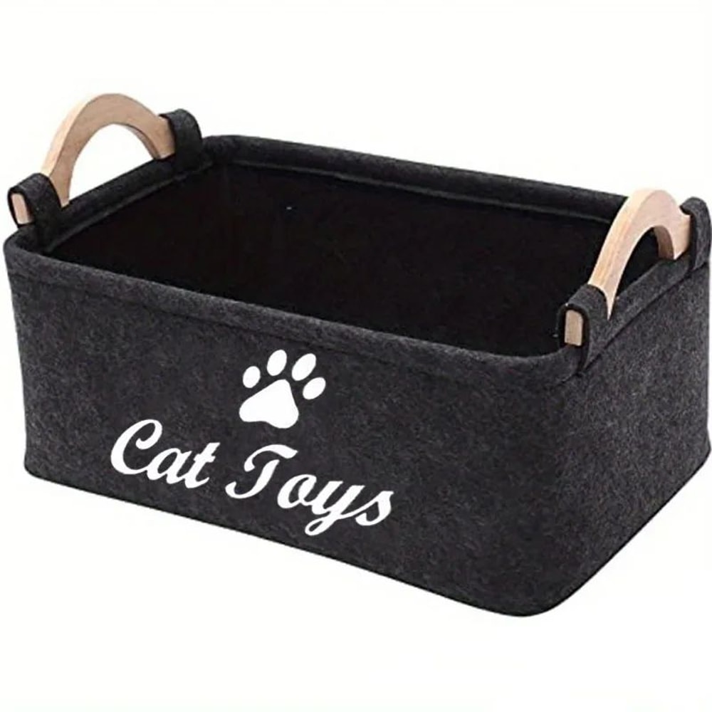 Stylish Felt Pet Toy Storage Basket 6