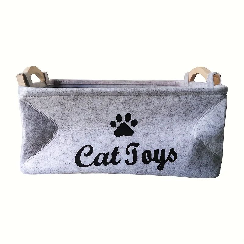 Stylish Felt Pet Toy Storage Basket 7